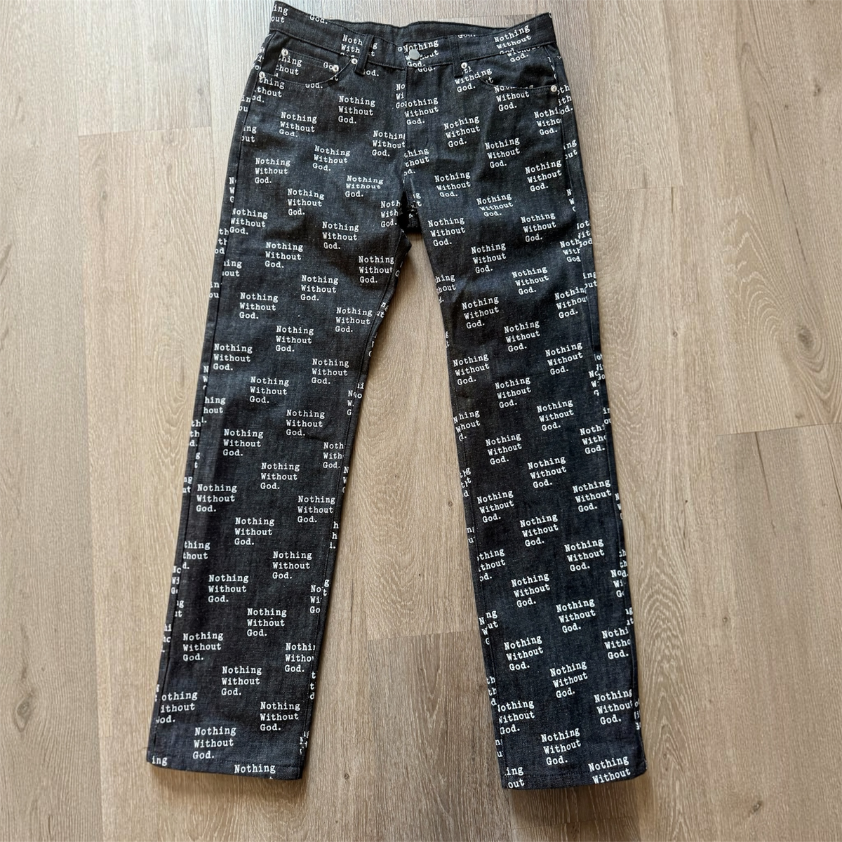 All Over Print Raw Denim